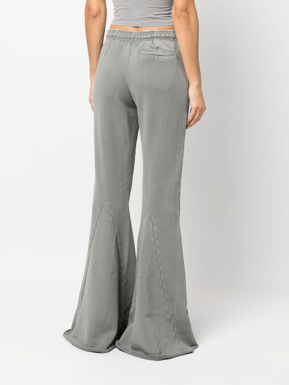 washed flared track pants - 4