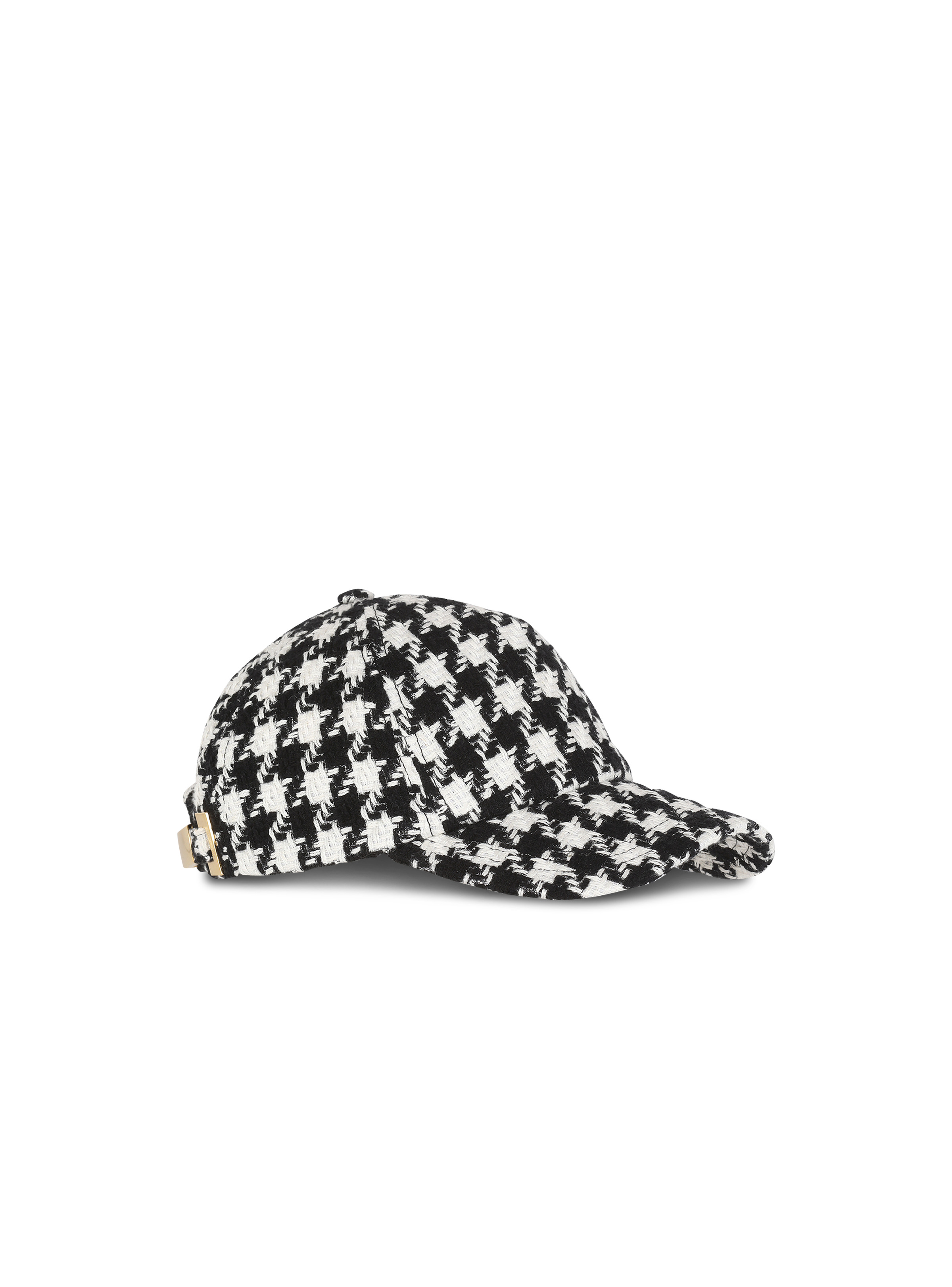 Houndstooth print cap - 3