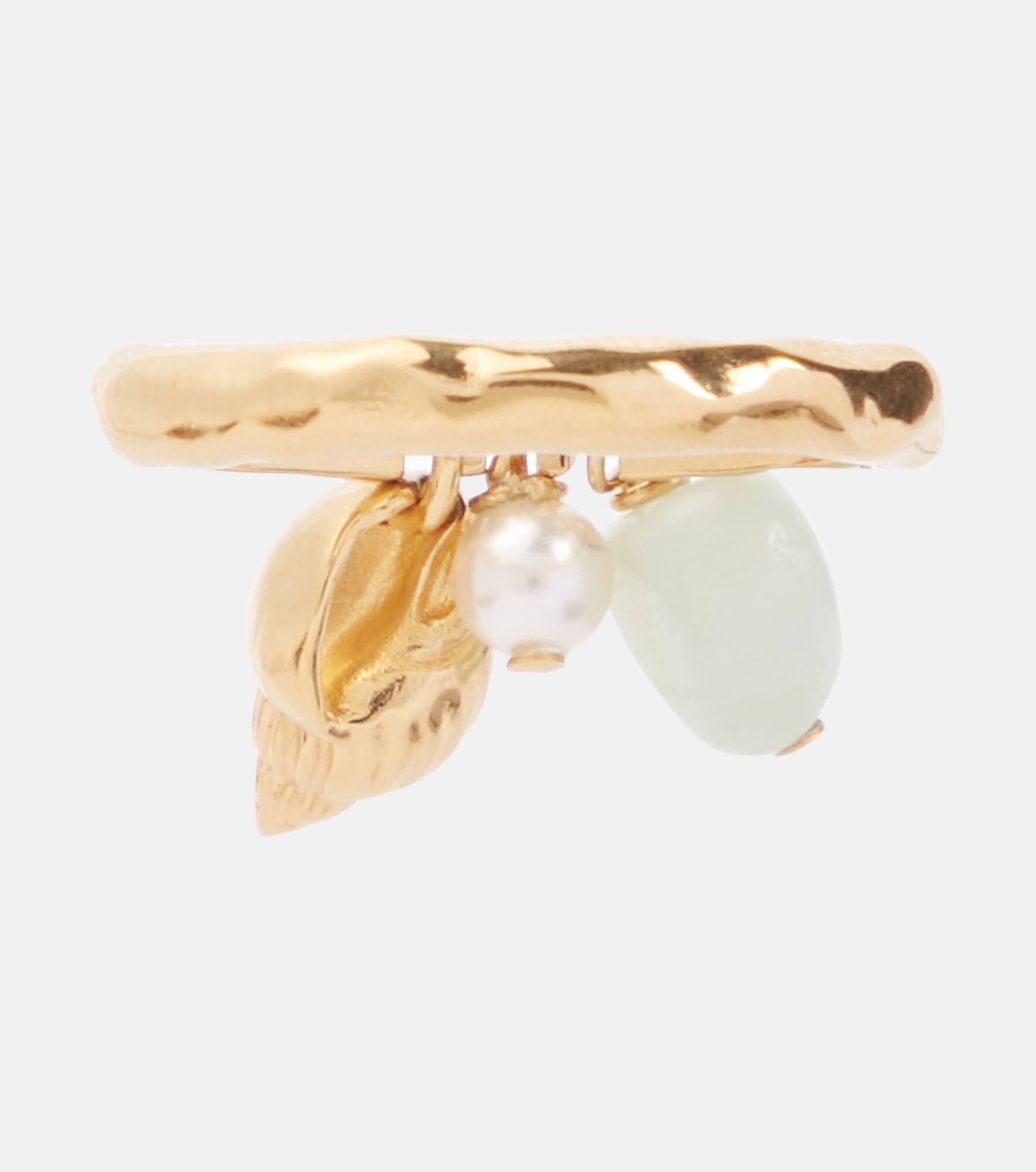 Shells faux pearl ring - 4