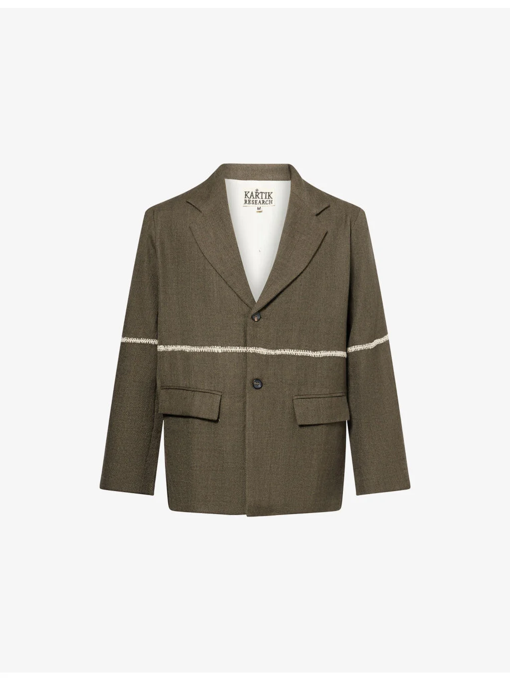 Rabari Embroidered Wool Blazer - 1