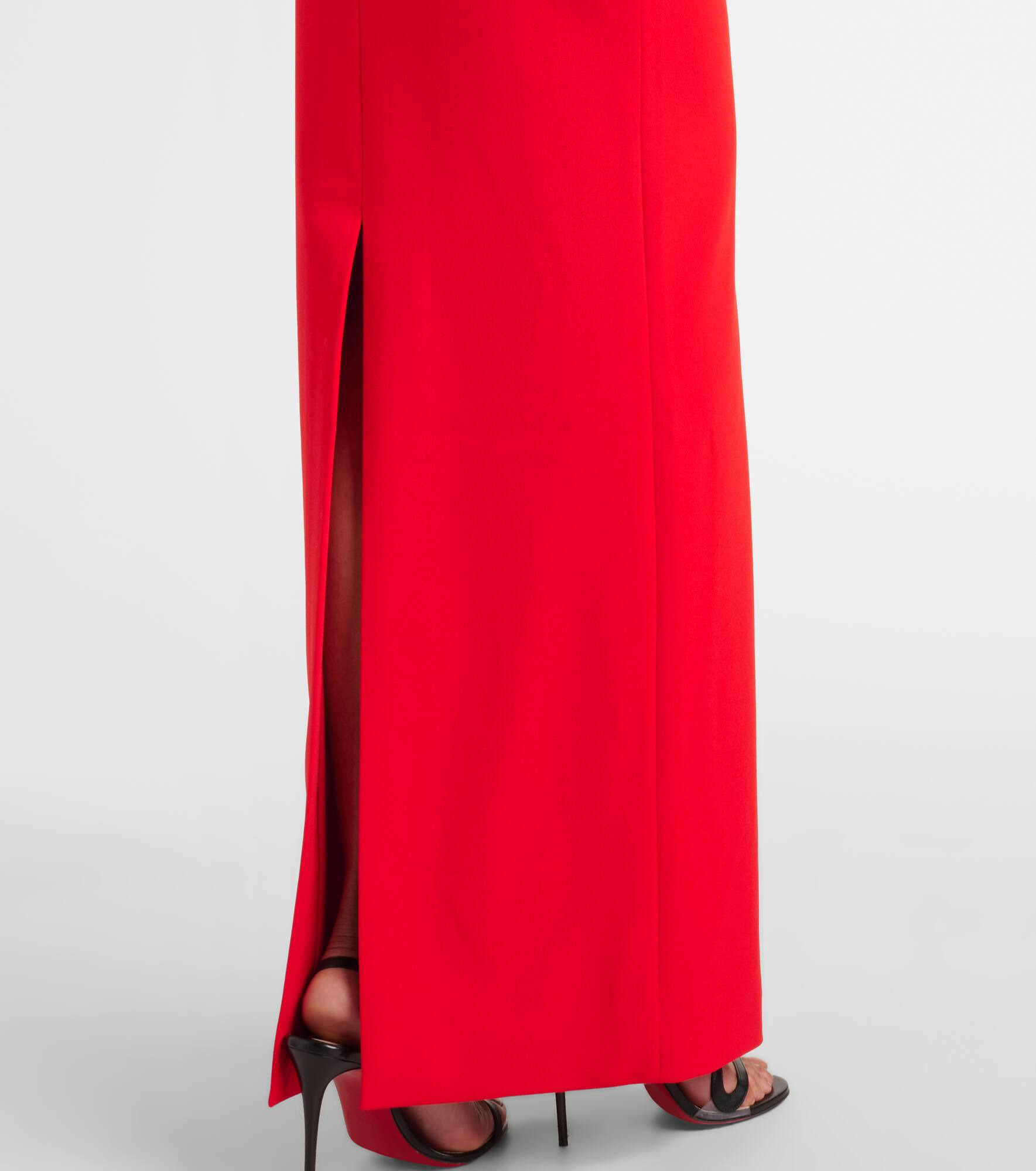 Afra satin-trimmed gown - 5