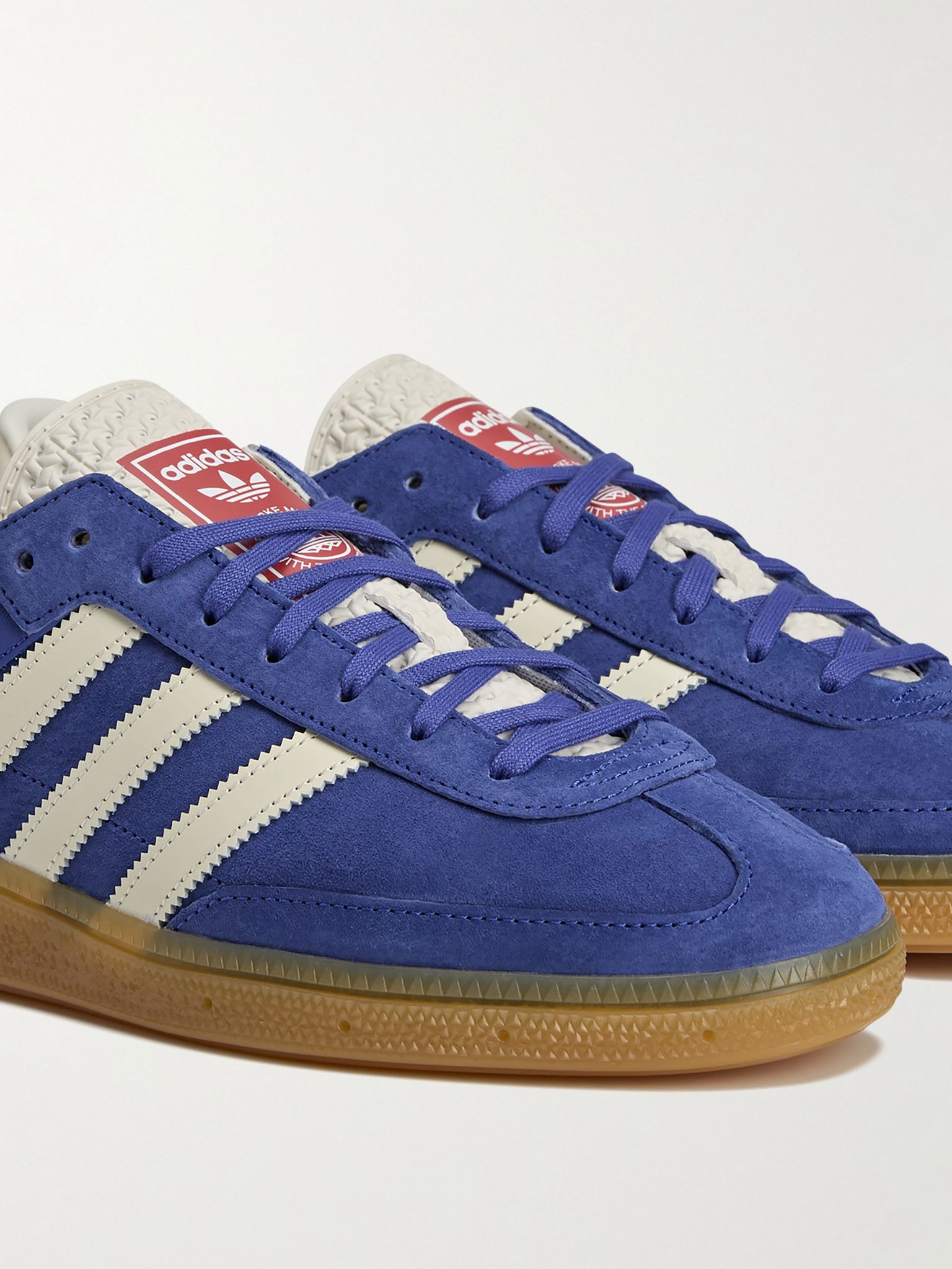 Handball Cup SPZL Leather-Trimmed Suede Sneakers Blue - 5