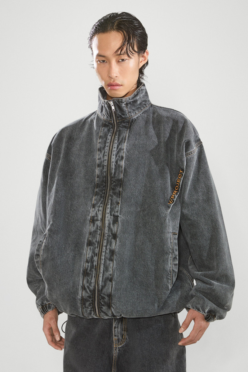 Evergreen Pinched Logo Denim Windbreaker 5