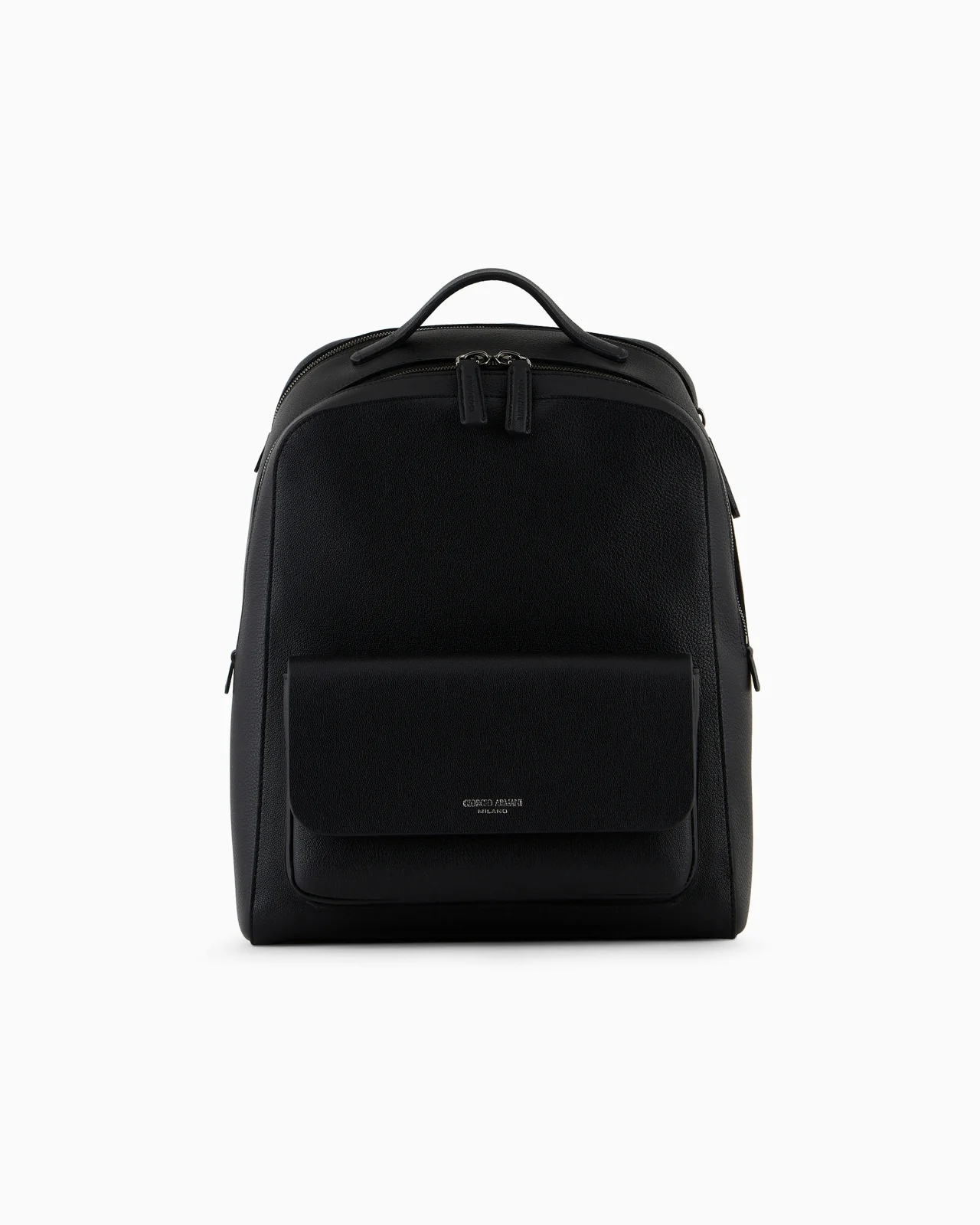 Round leather backpack - 1