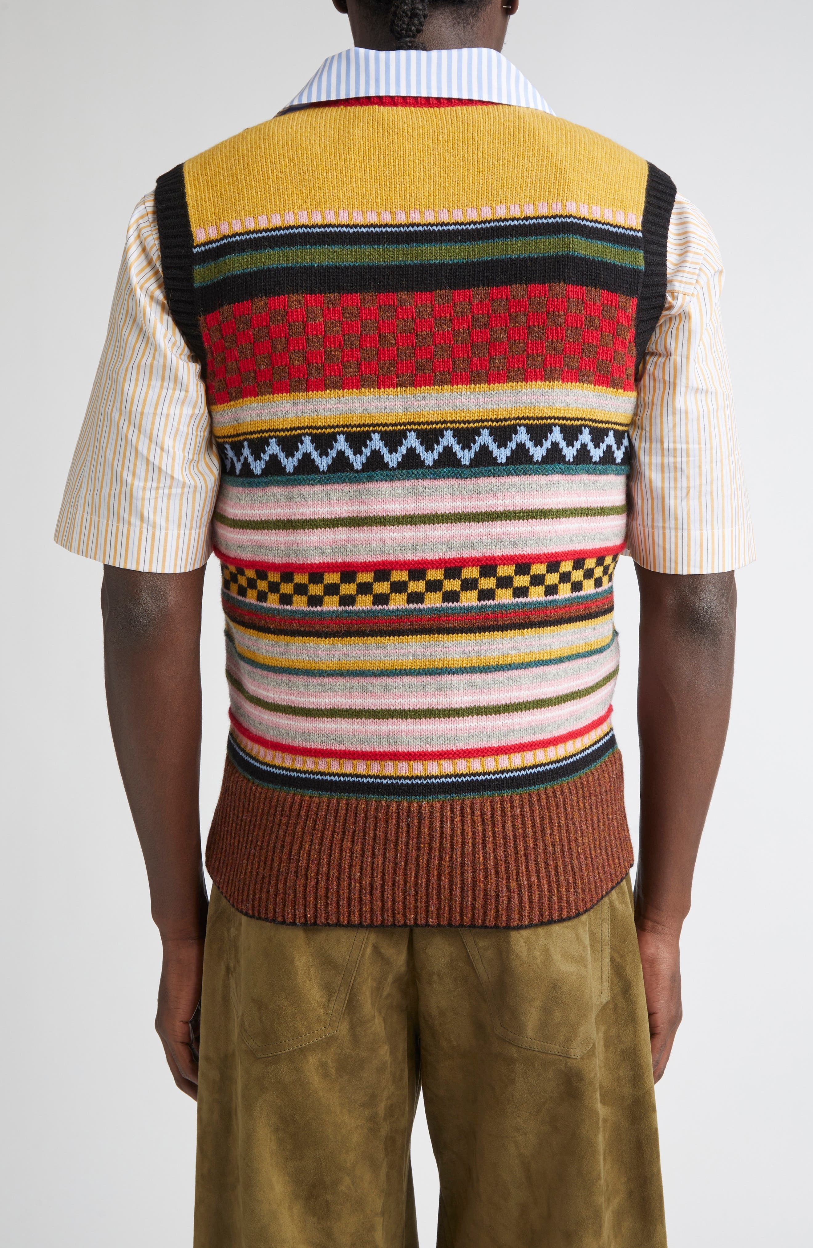 Marni V-Neck Sweater Vest in Multicolor at Nordstrom - 3