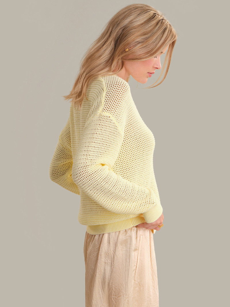 525 america Iris: Cotton Open Stitch Sweater outlook