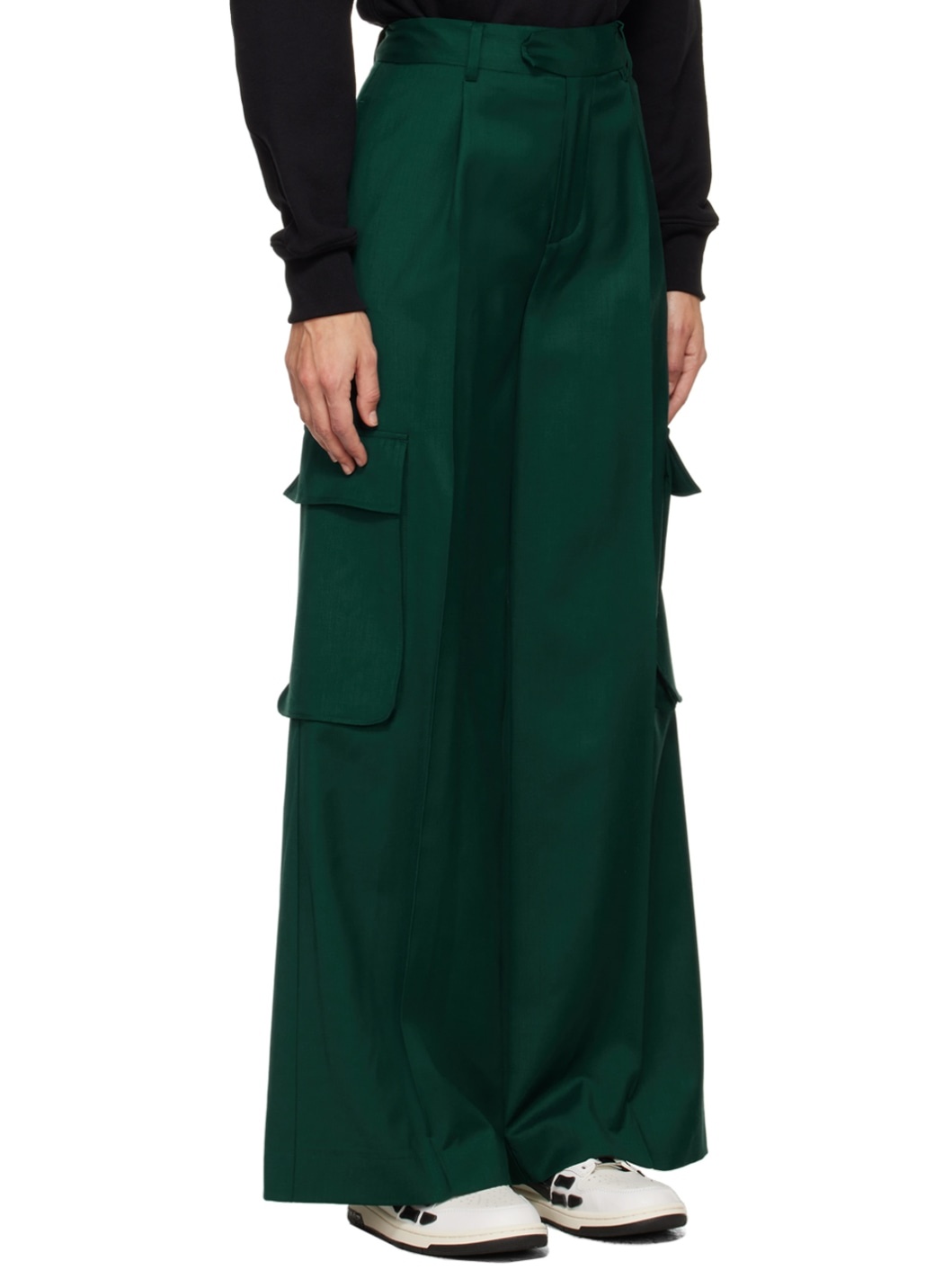 Green Pleated Trousers - 2