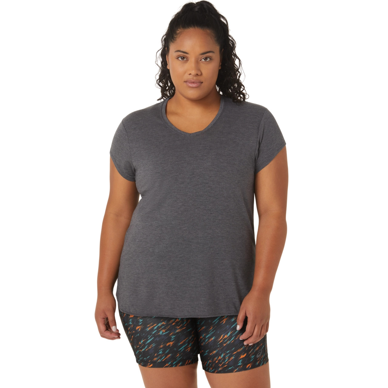 WOMEN'S HEATHER VNECK TOP - 1