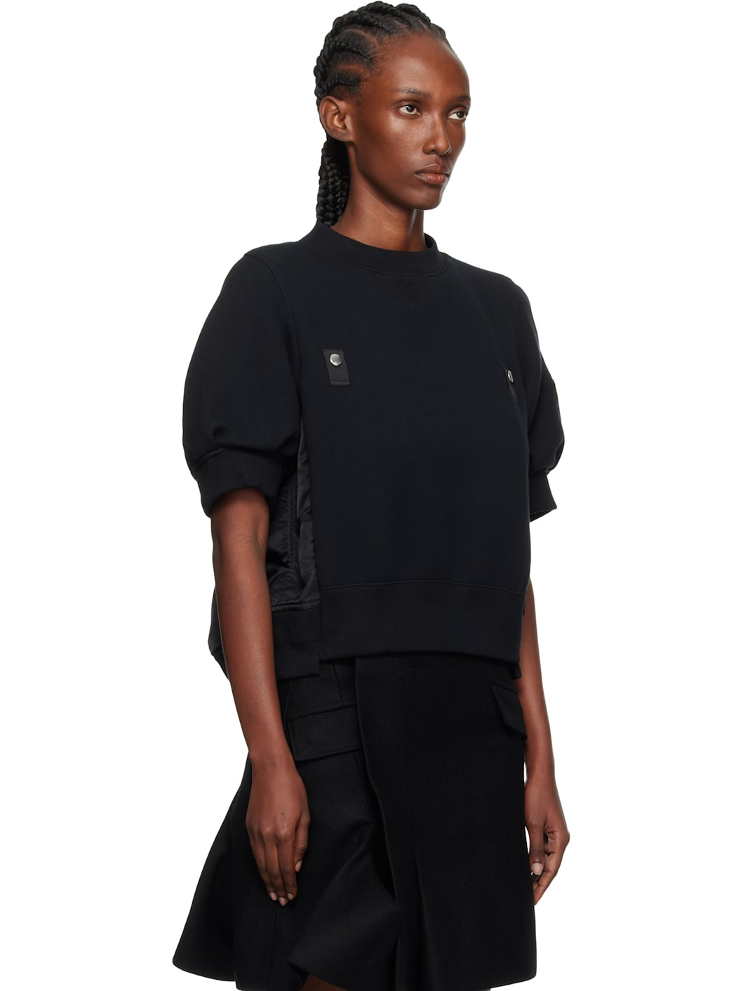 Black Sponge x Nylon Twill Sweatshirt - 2