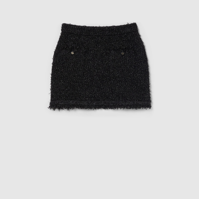 Lamé and viscose mini skirt - 1