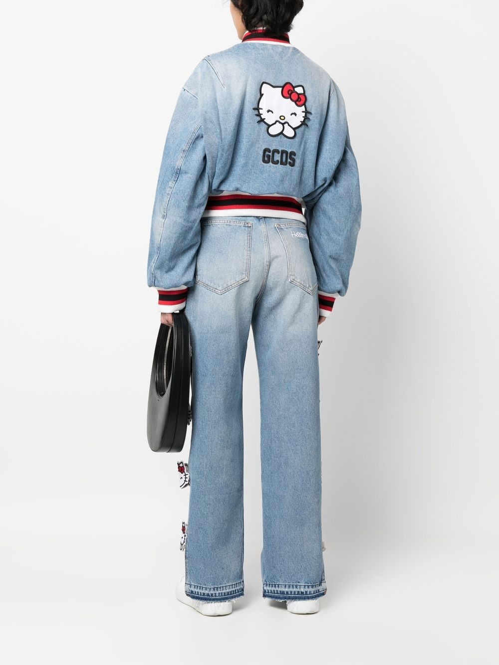 Hello Kitty denim bomber jacket, Gcds