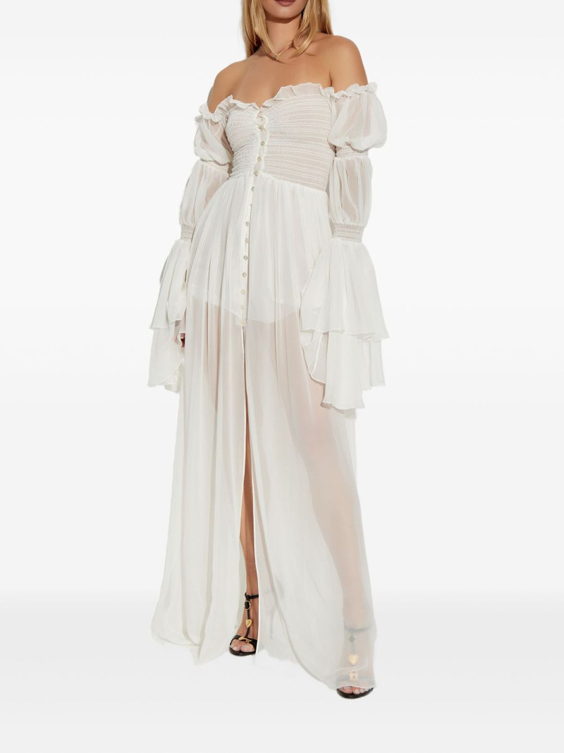 Blumarine ruffled smocked dress outlook