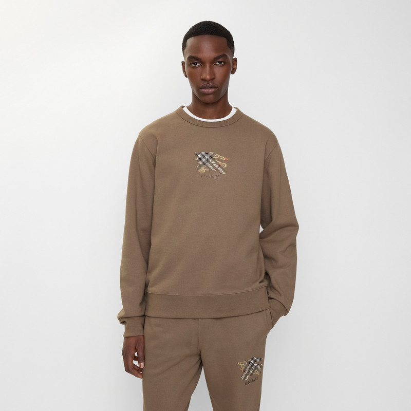 Burberry EKD Check Cotton Sweatshirt outlook