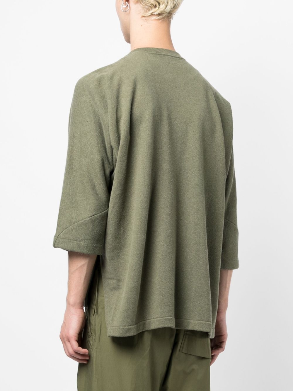 crew-neck knitted T-shirt - 4