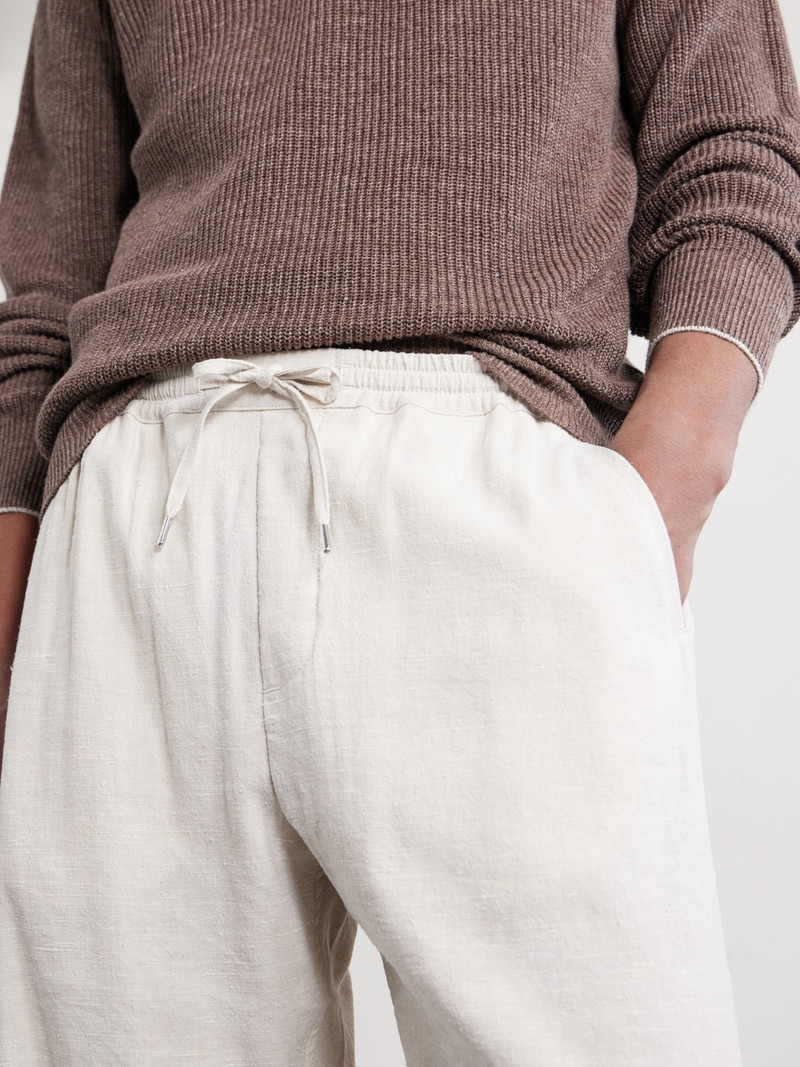 Samurai Straight-Leg Linen and Silk-Blend Drawstring Trousers 5