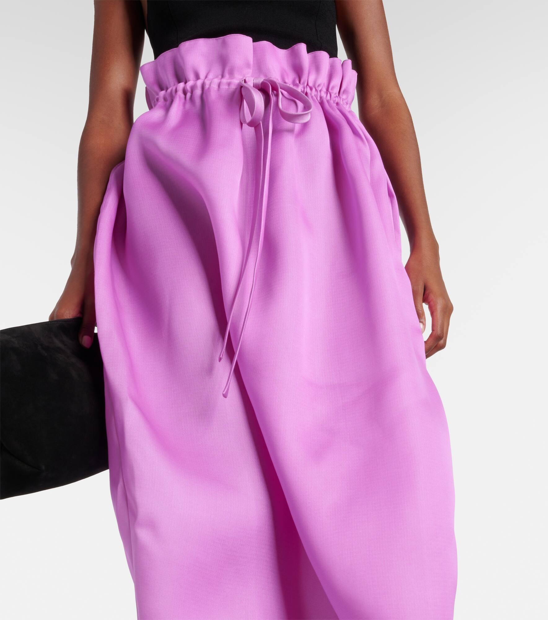 Ember silk gazar midi skirt - 4