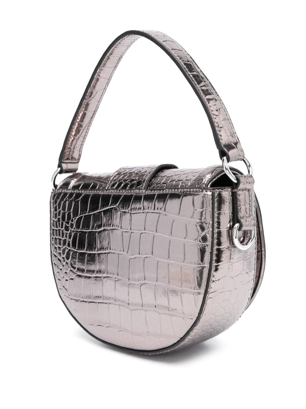 Baroque-buckle crocodile-effect tote bag - 4