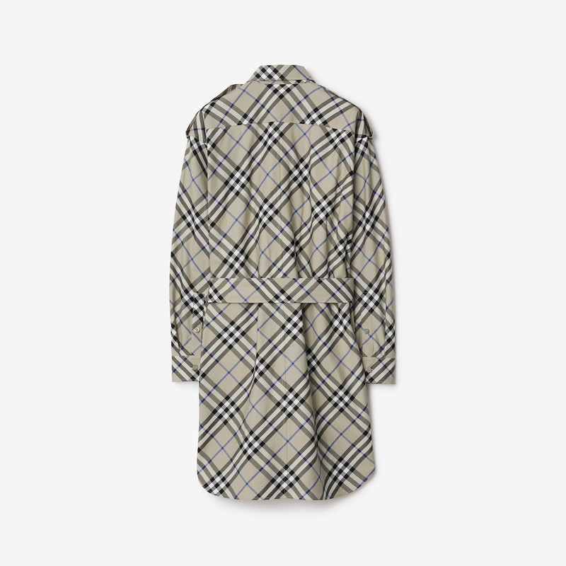 Check Cotton Shirt Dress 5