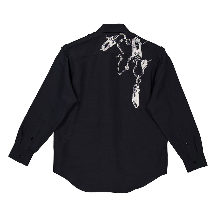 Burberry Long Sleeve Knight-Hardware Printed Shirt - 6