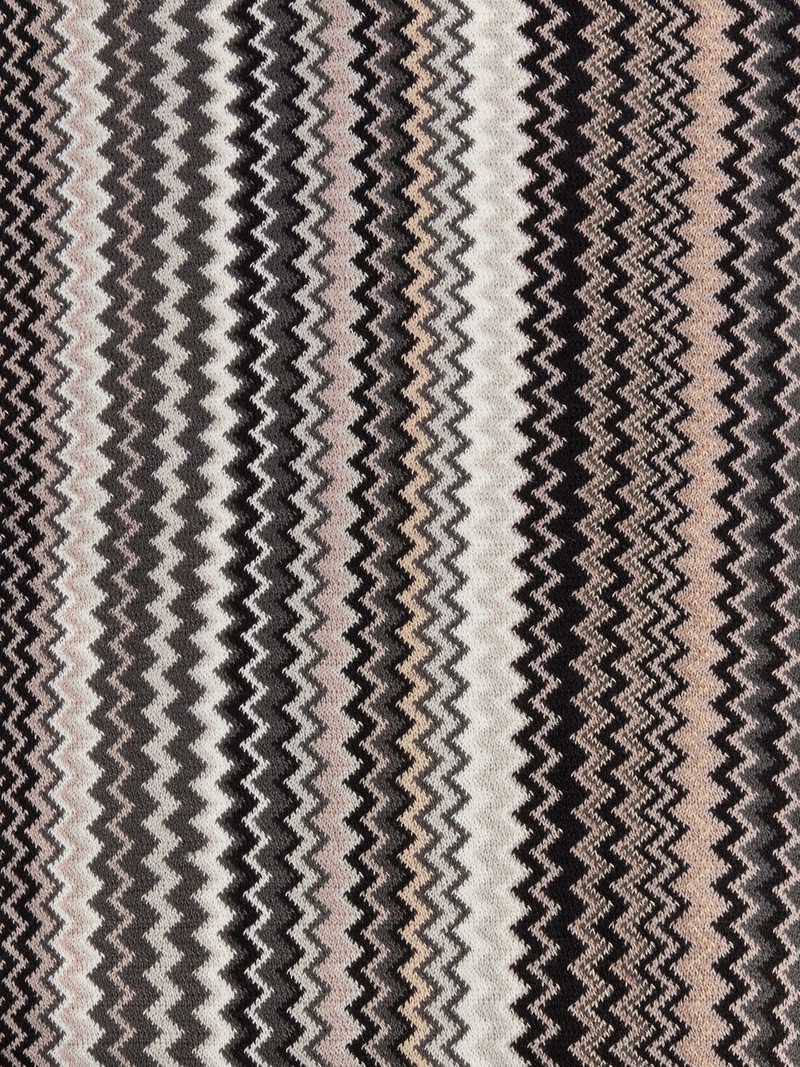 Zigzag wool-blend scarf with fringes 3