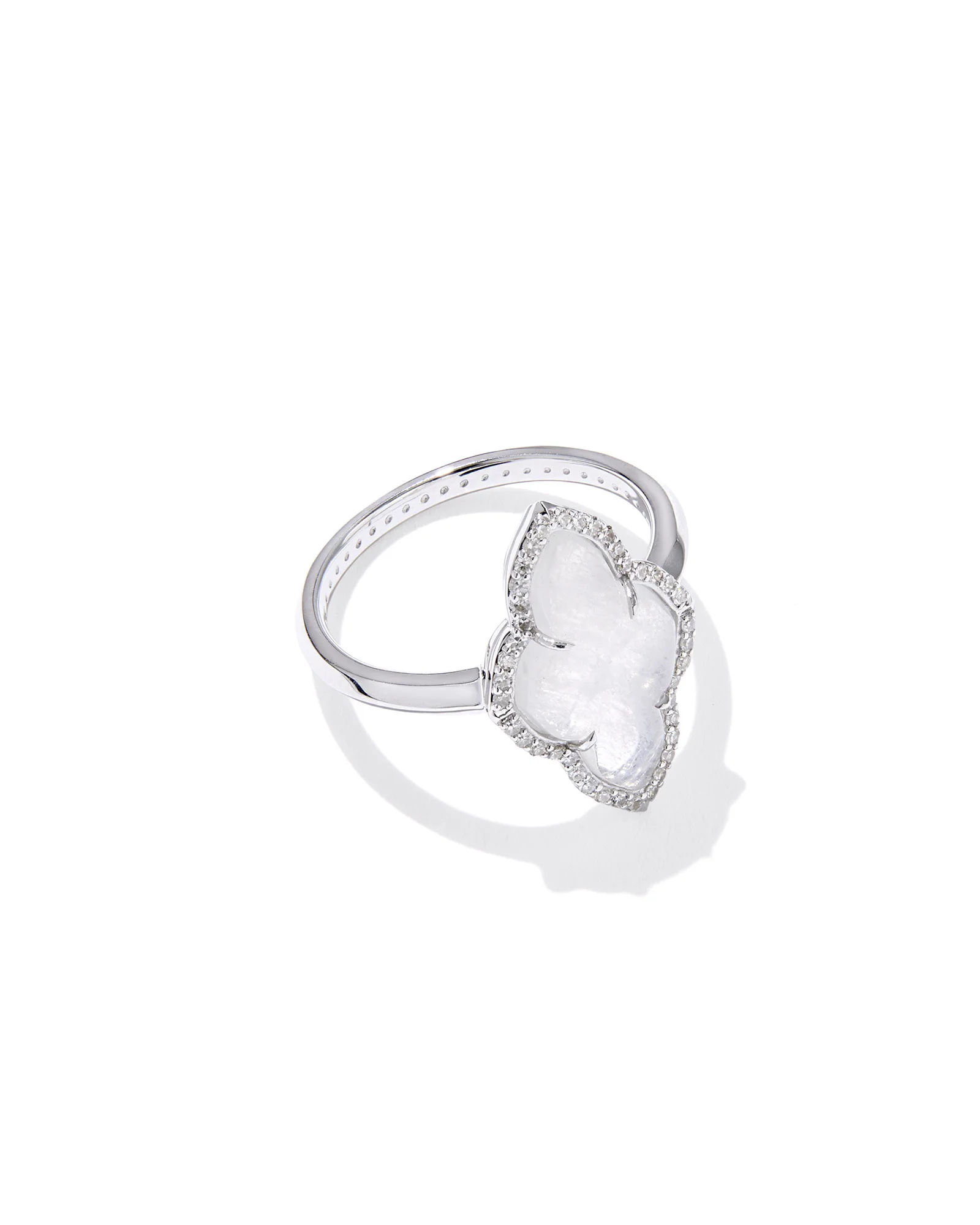 Abbie 14k White Gold Cocktail Ring - 1
