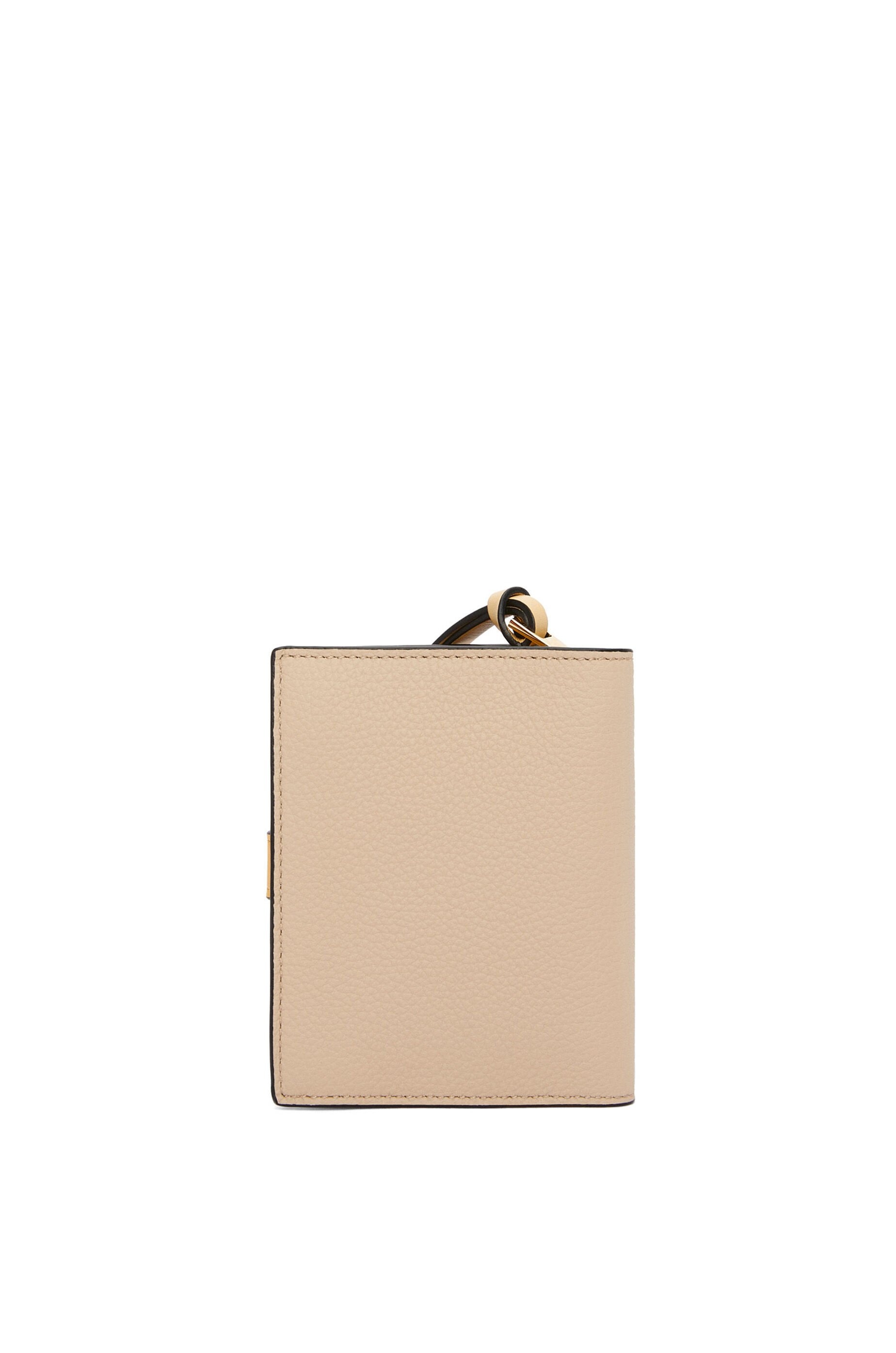 Compact zip wallet in soft grained calfskin - 4