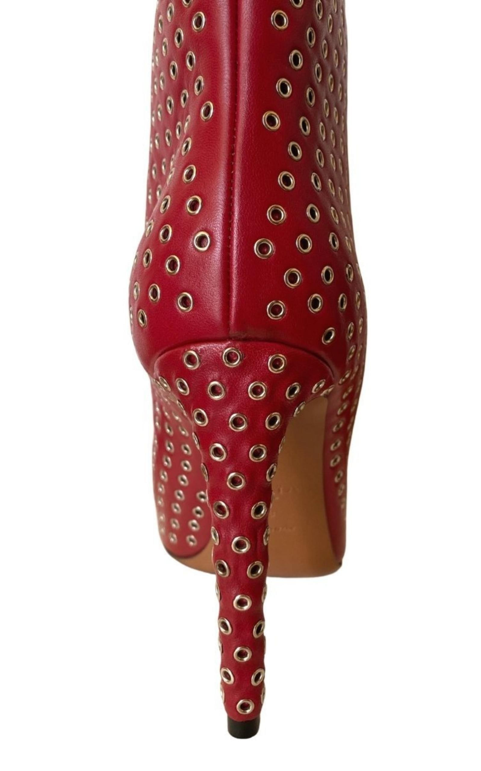 Studded Leather Ankle Boots - 3