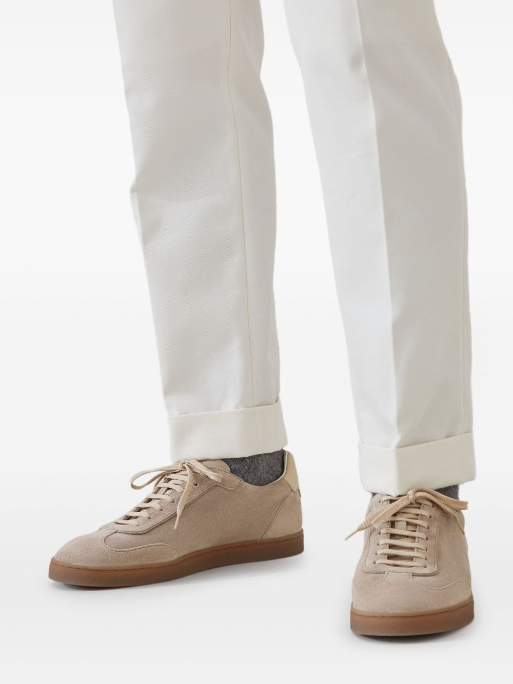 suede low-top sneakers - 5