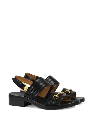 GUCCI Horsebit detail sandals outlook