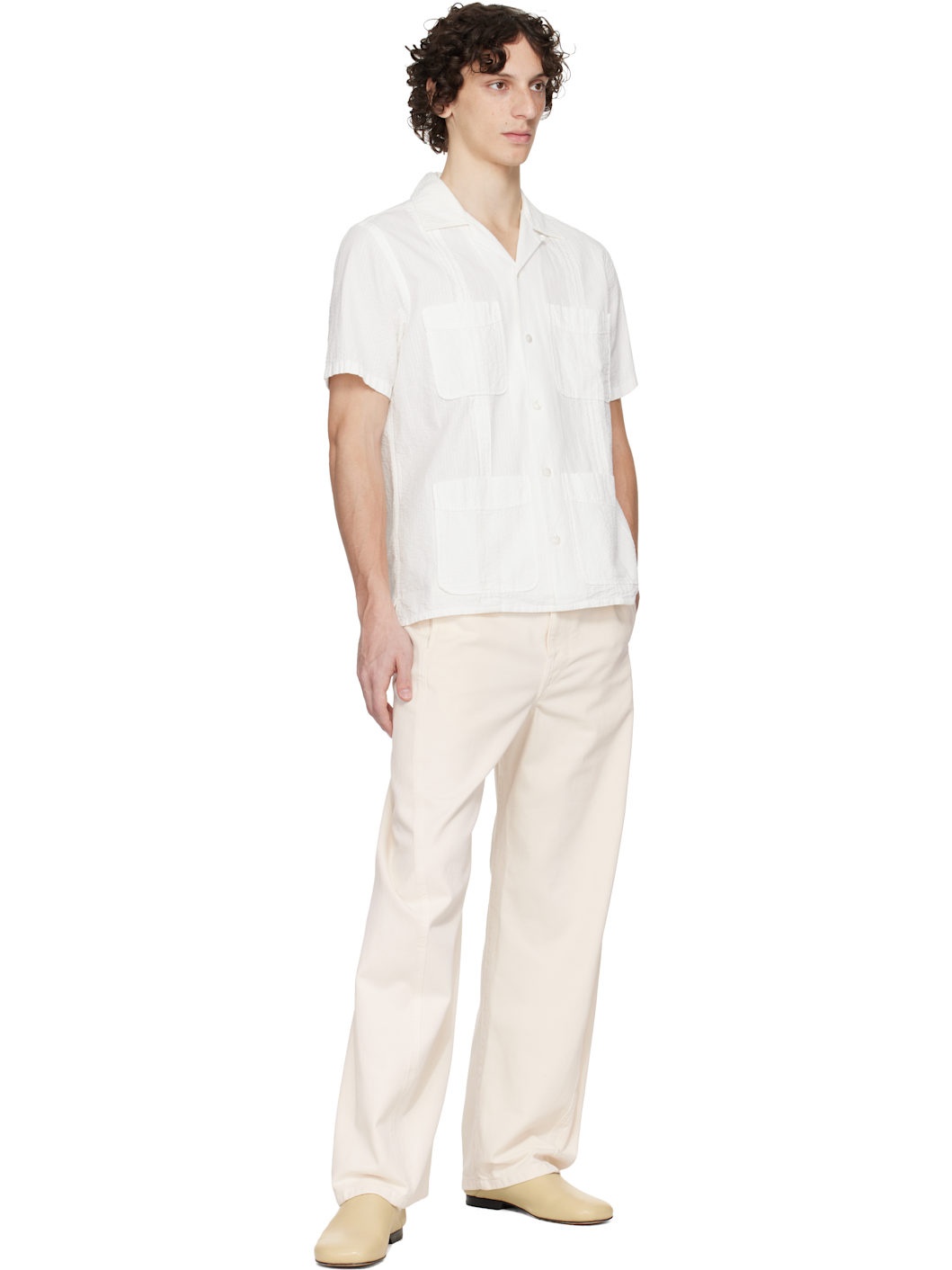 White Seersucker Shirt - 4