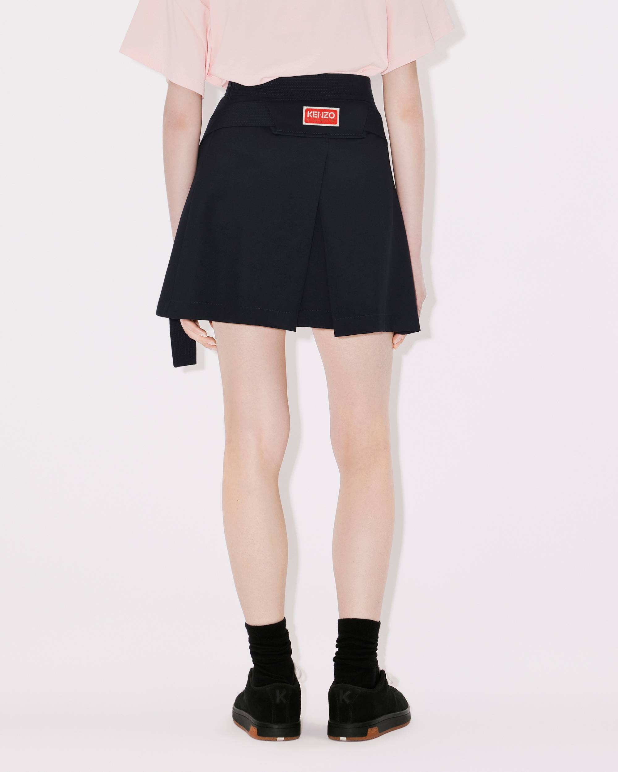 Pleated wool mini skirt - 6