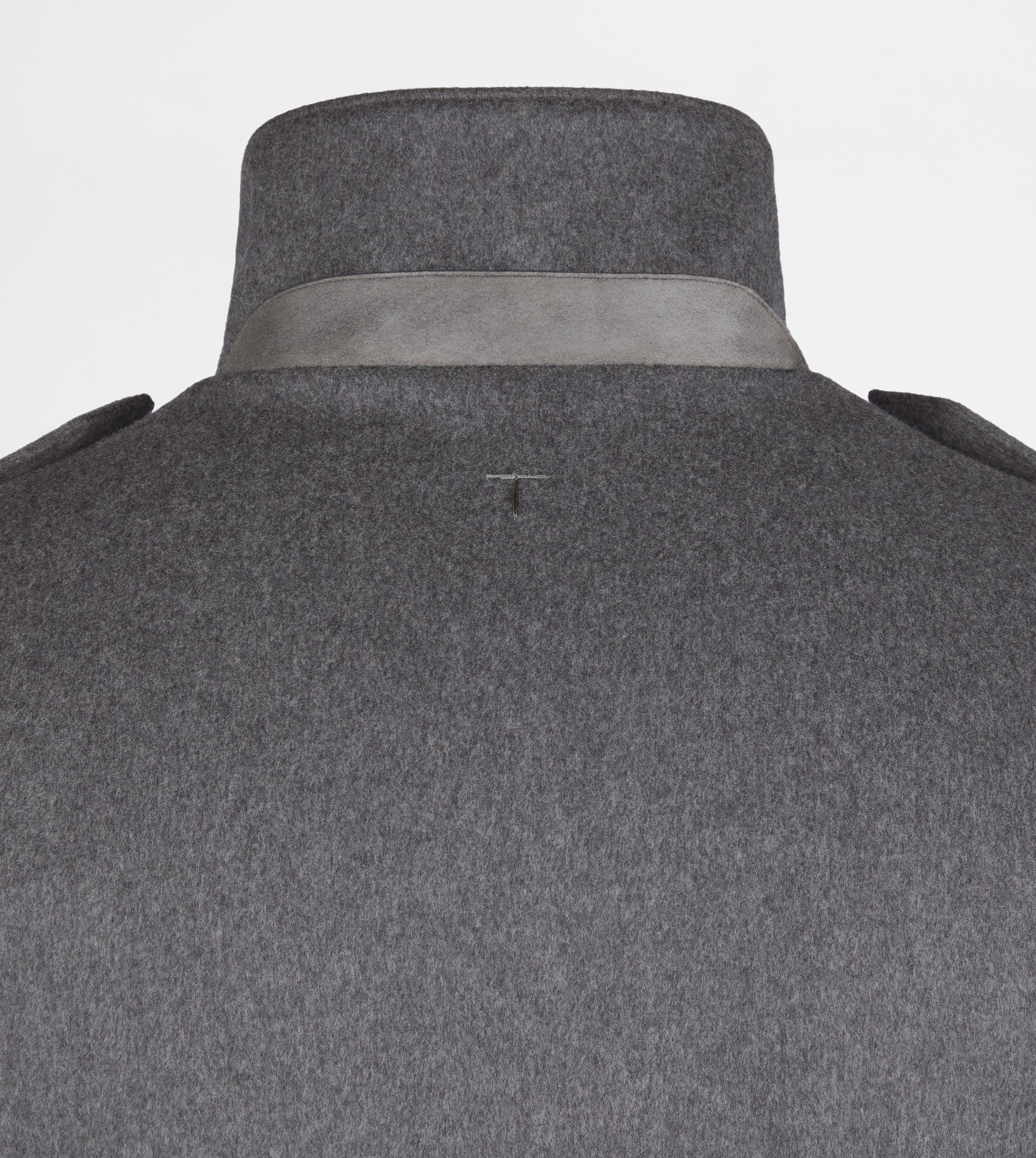 FIELD JACKET IN WOOL DRAP - GREY - 8