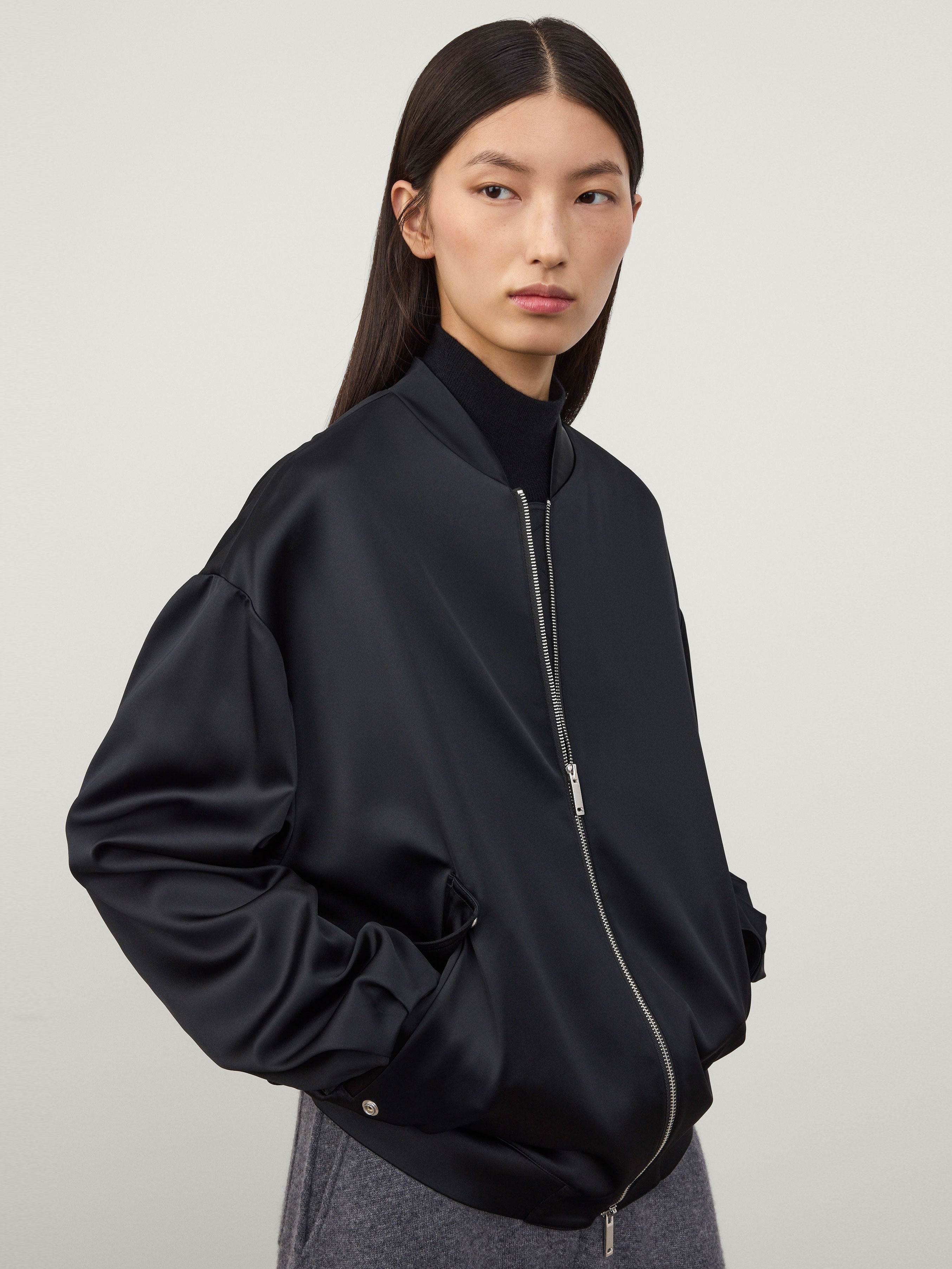 Long Sleeved Bomber Jacket - 3