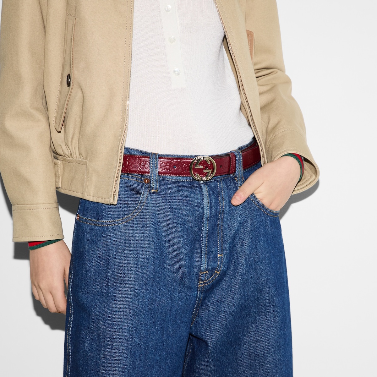 Belt with Interlocking G buckle - 3