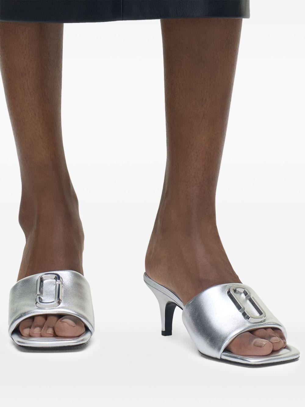 The Metallic J leather mules - 7