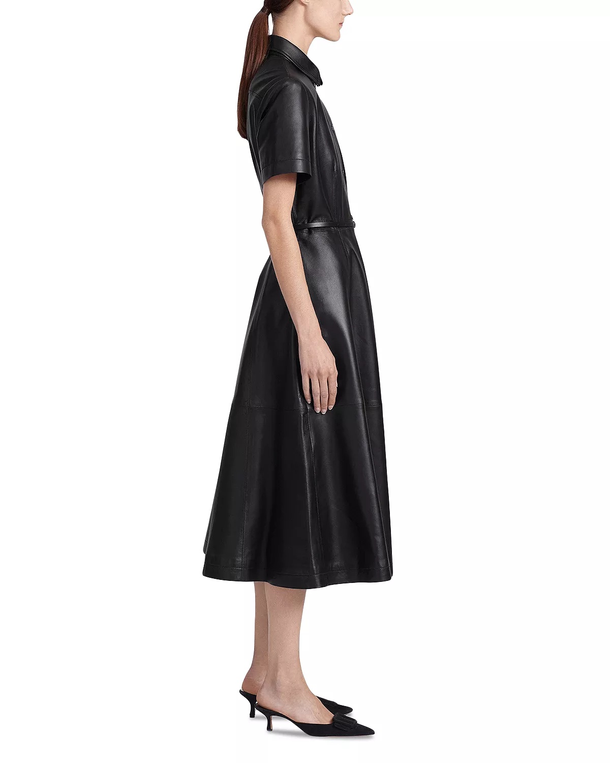 Kiera Leather Shirtdress - 3