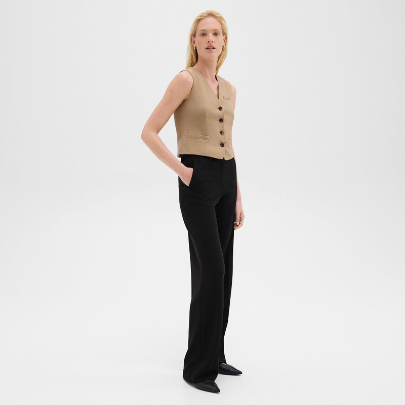 Theory Slim Vest in Sleek Flannel outlook