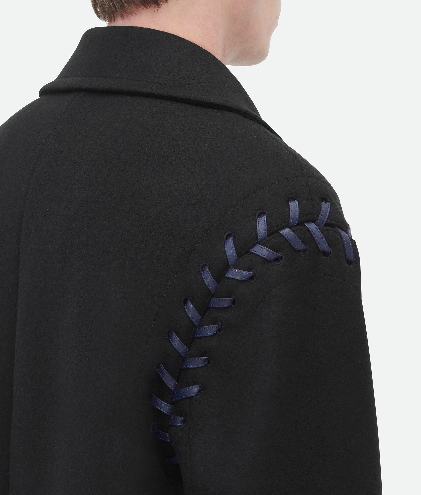 Lace-Up Felted Wool Coat - 4