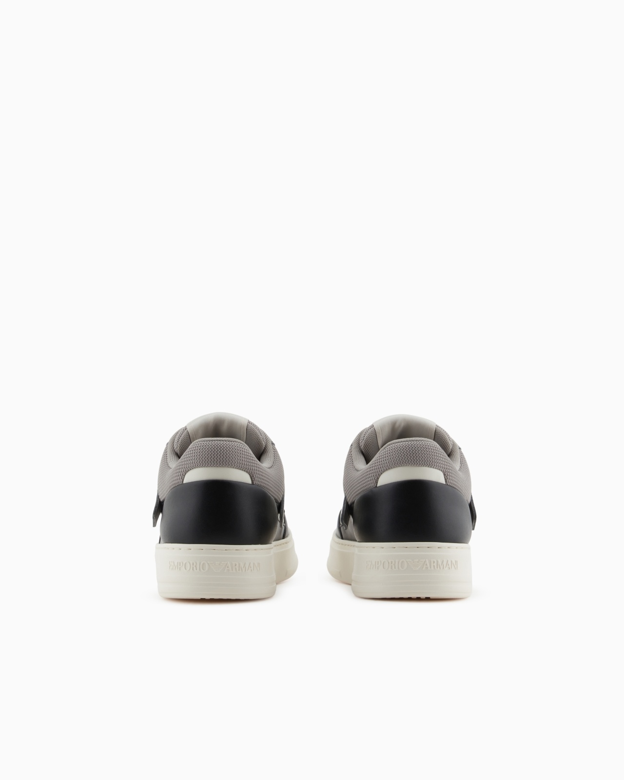 LEATHER AND MESH SNEAKERS WITH CONTRASTING DETAILS - 4