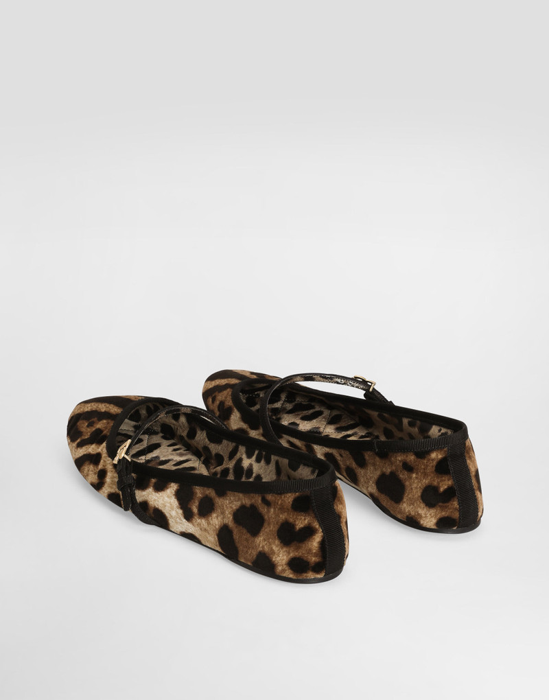 Dolce & Gabbana Printed velvet ballet flats outlook