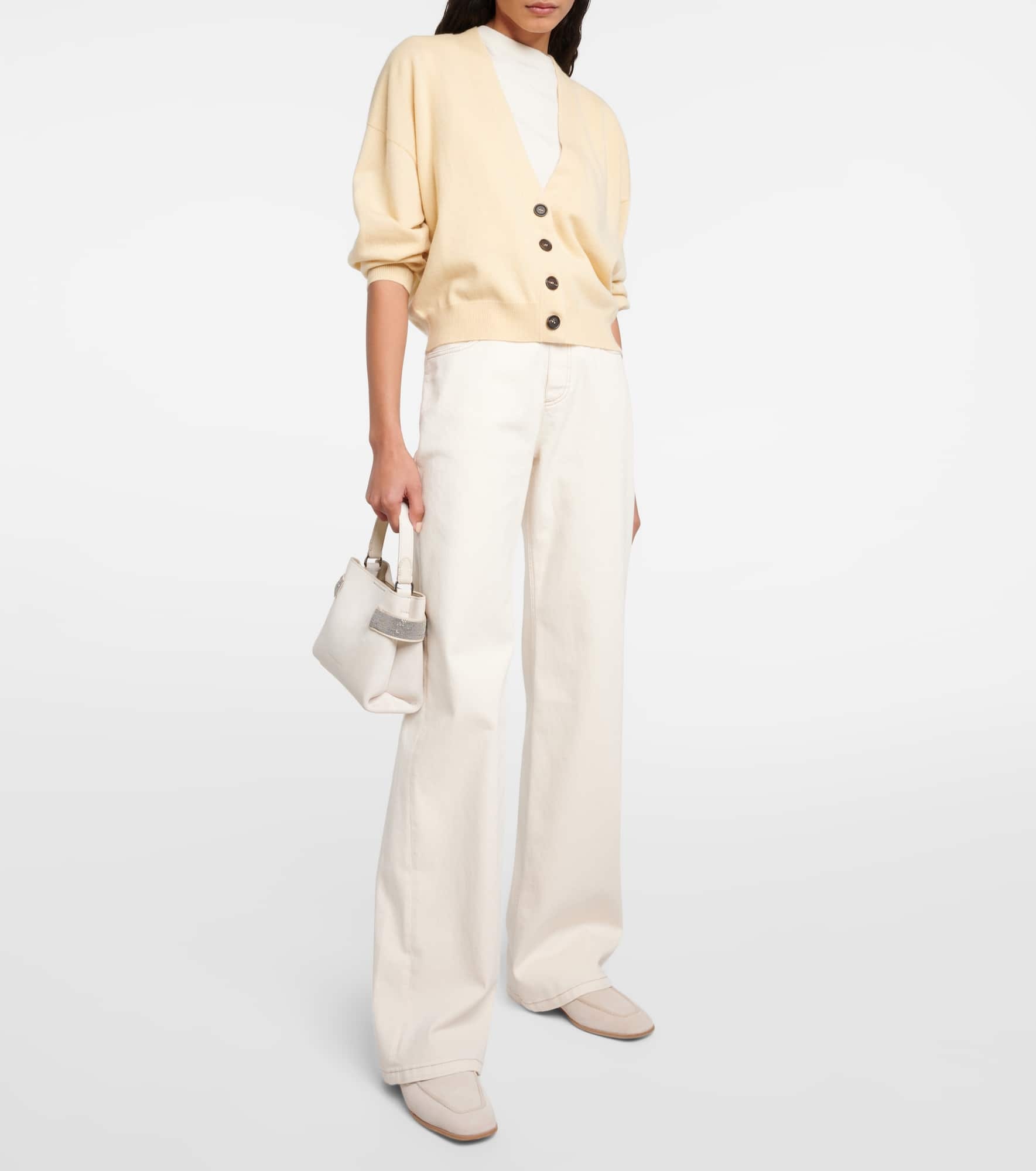 Garment-dyed wide-leg jeans - 2