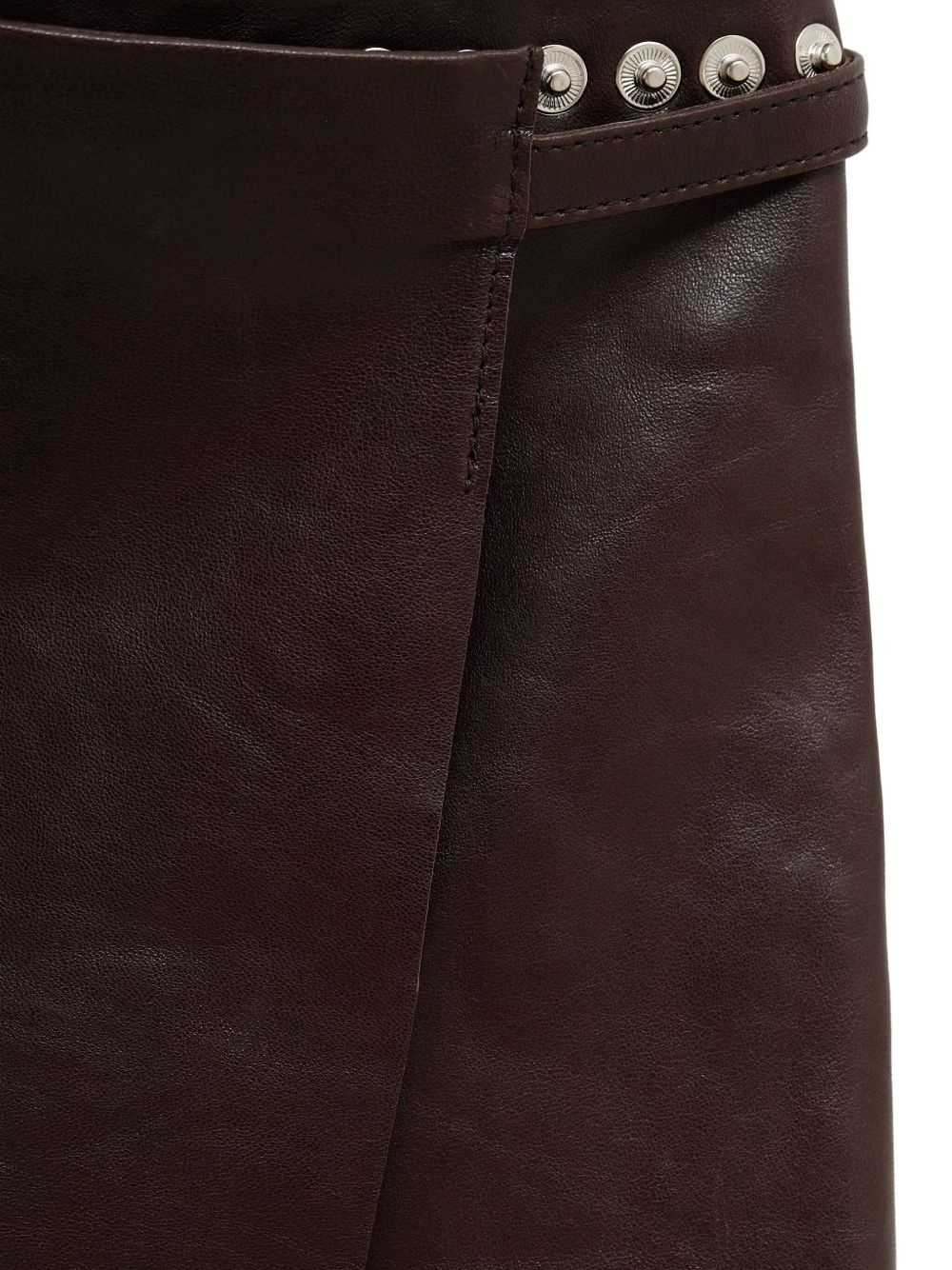leather mini skirt - 3