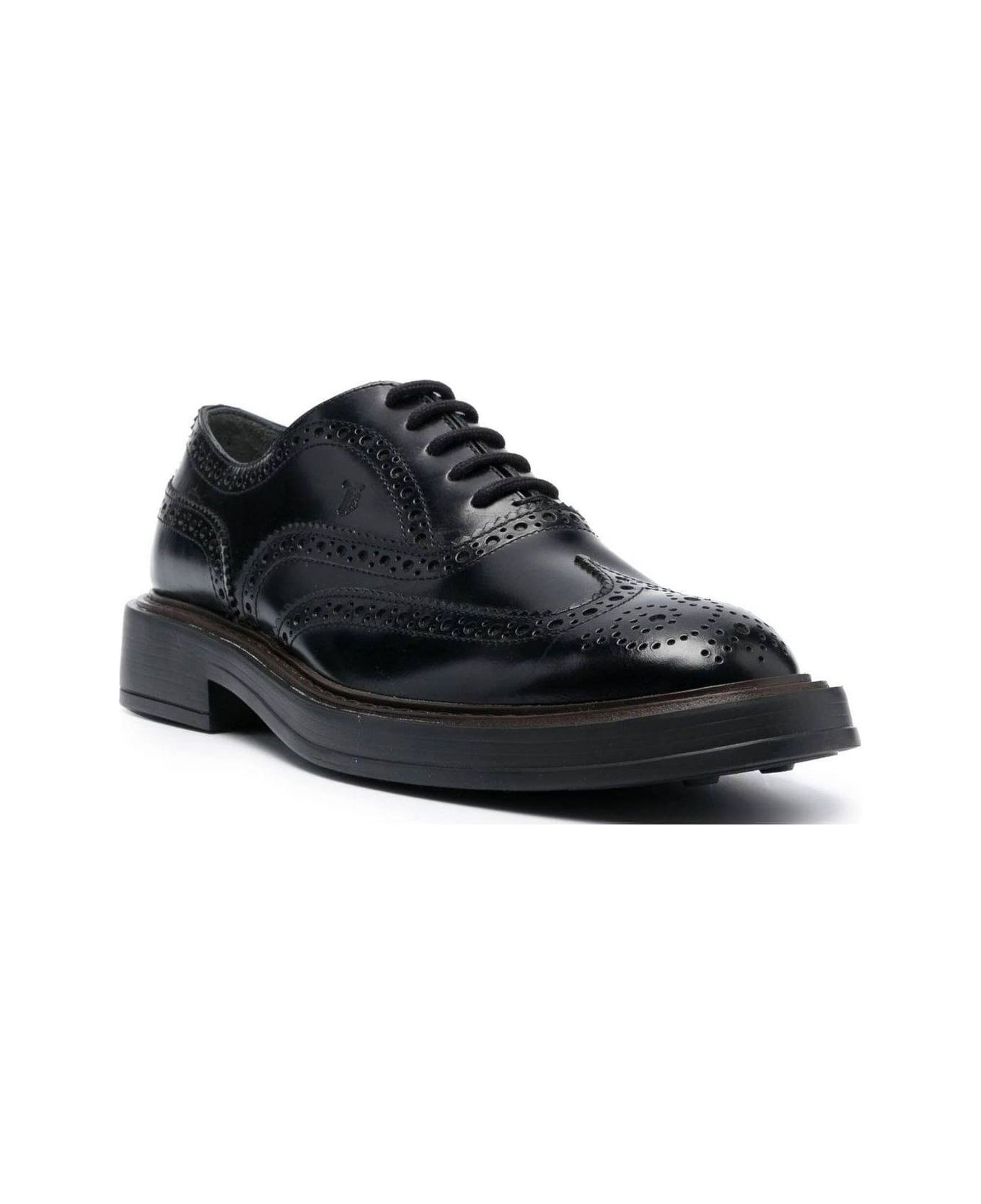 Round Toe Lace-up Oxford Shoes - 2
