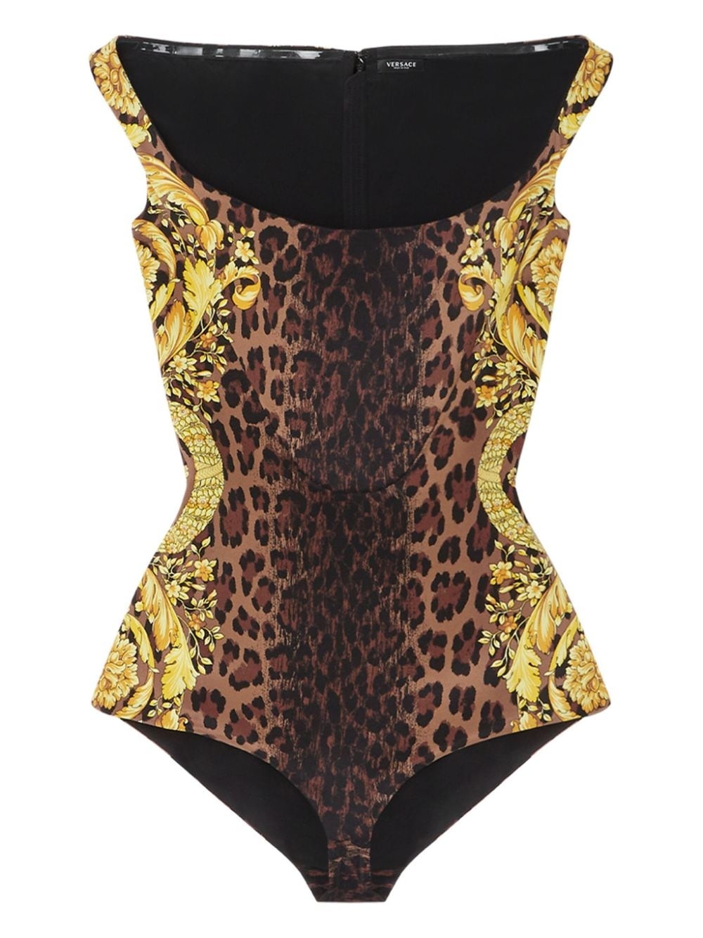 Wild Barocco silk bodysuit - 1