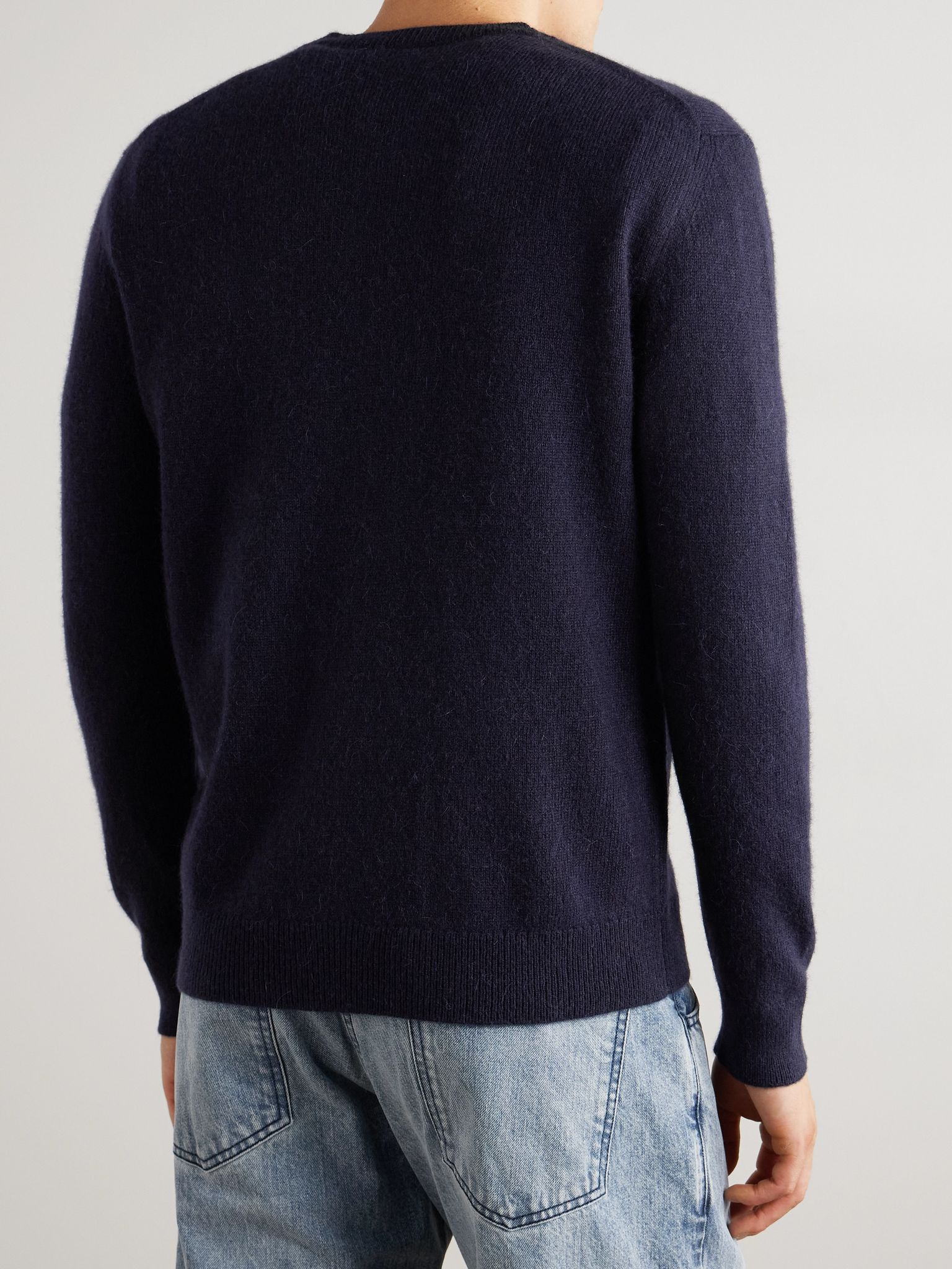 Ares Cashmere and Alpaca-Blend Sweater Blue - 3