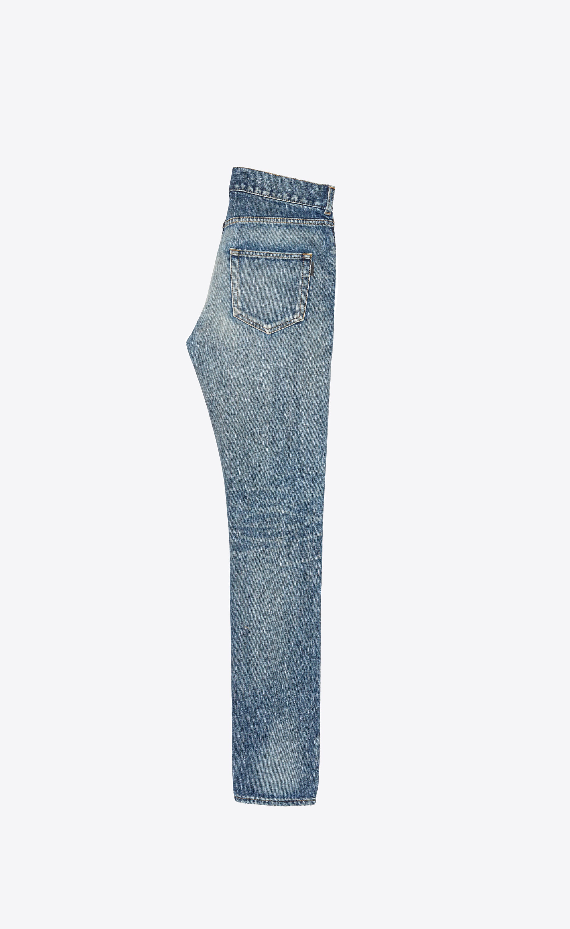 skinny-fit jeans in dark used blue denim - 2