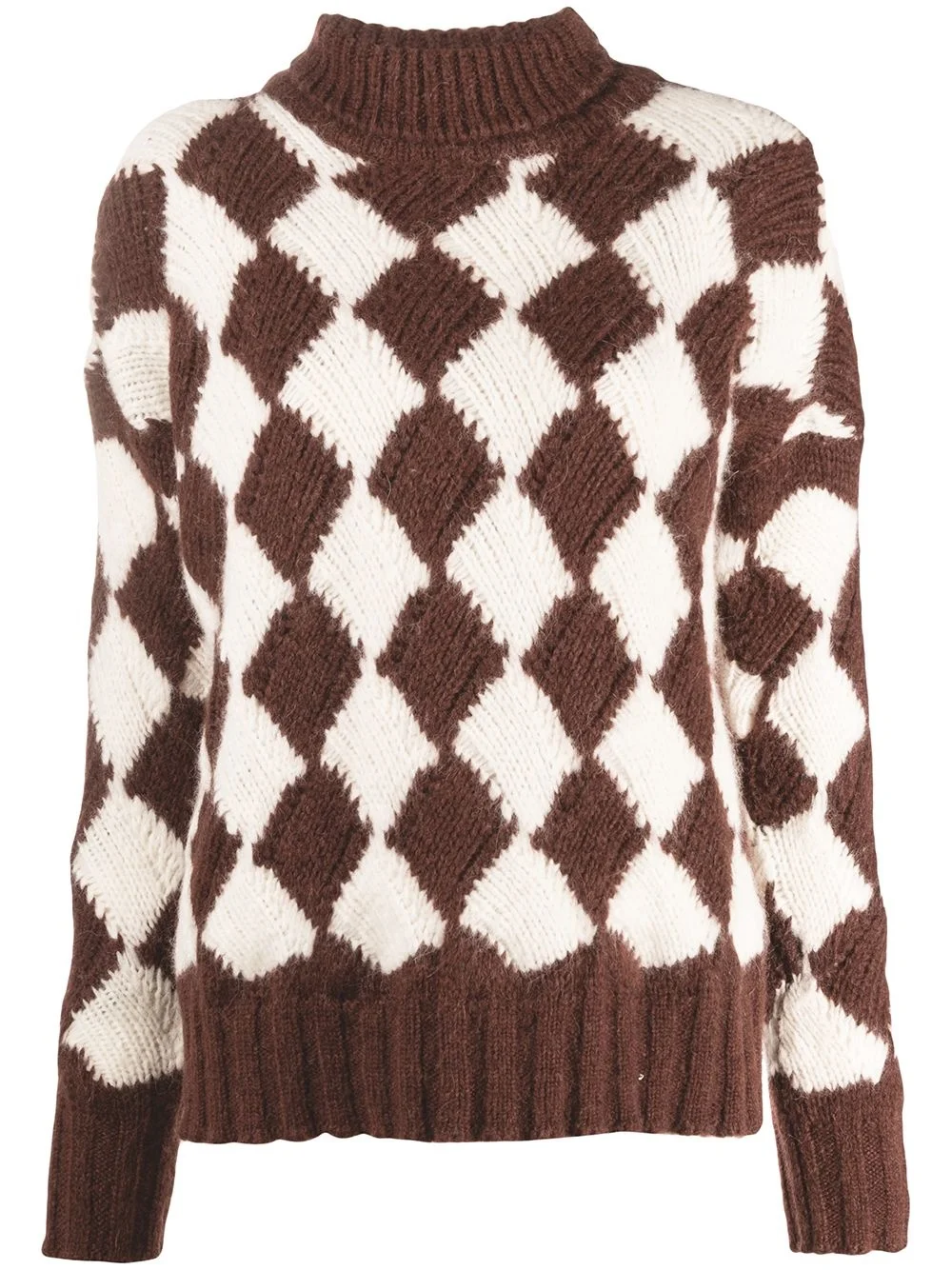 geometric roll-neck jumper - 1