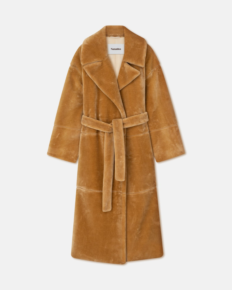 Faux Fur Trench Coat 1