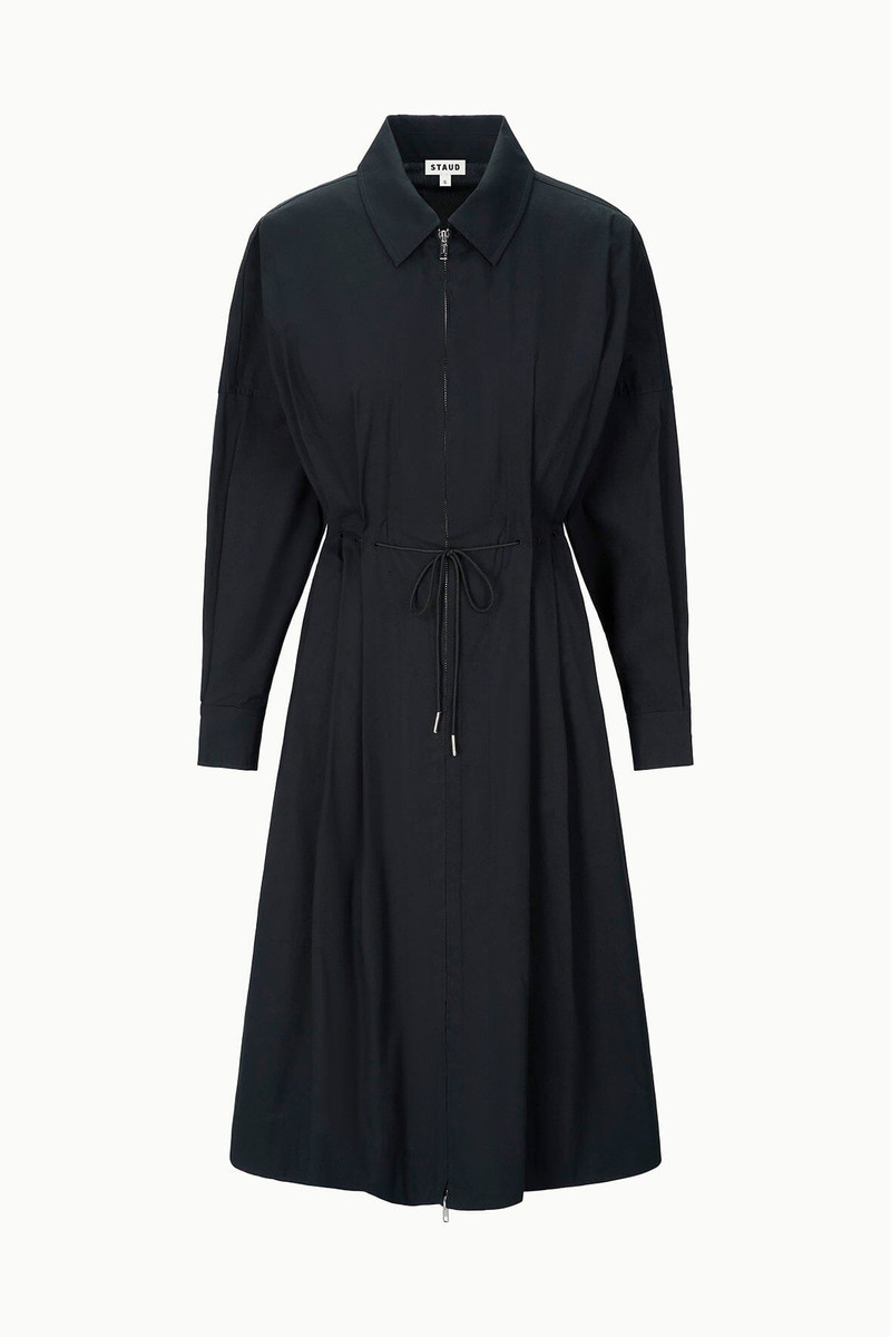 STAUD CHI MIDI DRESS BLACK 4