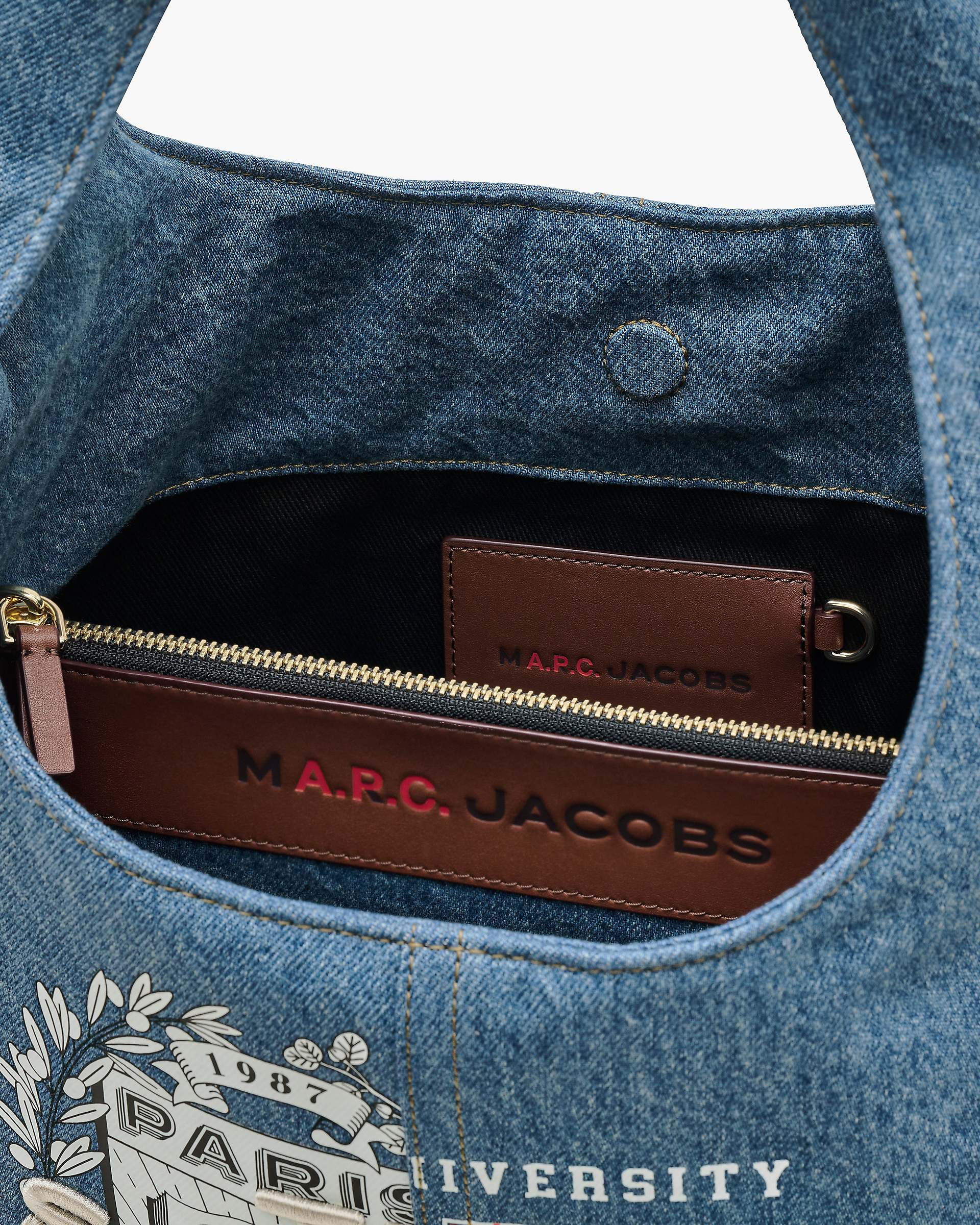 THE A.P.C. X MARC JACOBS DENIM SACK BAG - 5